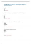 PE FINAL EXAM 150 QUESTIONS AND CORRECT ANSWERS ALREADY GRADED A&plus;