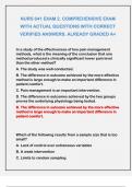 NURS 641 EXAM 2&period; COMPREHENSIVE EXAM WITH ACTUAL QUESTIONS WITH CORRECT VERIFIED ANSWERS&period; ALREADY GRADED A&plus; 