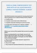 NURS 641 EXAM&period; COMPREHENSIVE TEST BANK WITH ACTUAL QUESTIONS WITH CORRECT VERIFIED ANSWERS&period; ALREADY GRADED A&plus; 