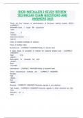 BICSI INSTALLER 2 STUDY REVIEW  TECHNICIAN EXAM QUESTIONS AND  ANSWERS 2025
