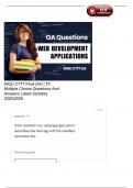 WGU C777 Final &vert;OA &vert; 70 Multiple Choice Questions And Answers Latest Updates 2025&sol;2026