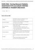 NURS 5366 &colon; Nursing Research Statistics QUESTIONS WITH ACCURATE VERIFIED ANSWERS A&plus; PASSED&excl;&excl; 2025 EXAM