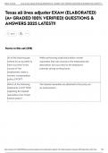 Texas all lines adjuster EXAM &lpar;ELABORATED&rpar; &lpar;A&plus; GRADED 100&percnt; VERIFIED&rpar; QUESTIONS & ANSWERS 2025 LATEST&excl;&excl;