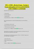 FPC &sol; CFRN - Review Exam - Version A  Exam studyguide ACTUAL QUESTIONS  AND CORRECT ANSWERS 