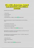 FPC &sol; CFRN - Review Exam - Version B  Exam QUESTIONS AND CORRECT  ANSWERS 