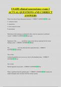 USAHS clinical neuroscience exam 2  ACTUAL QUESTIONS AND CORRECT  ANSWERS