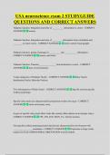 USA neuroscience exam 2 STUDYGUIDE  QUESTIONS AND CORRECT ANSWERS