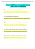 Praxis 5023 Questions and Answers  Latest Version Rated A&plus;