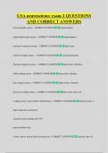USA neuroscience exam 2 QUESTIONS  AND CORRECT ANSWERS 