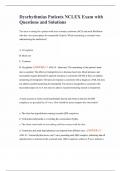 Dysrhythmias Patients NCLEX Exam with Questions and Solutions