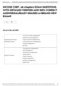 INCOSE CSEP &colon; all chapters EXAM QUESTIONS WITH DETAILED VERIFIED AND 100&percnt; CORRECT ANSWERS&vert;ALREADY GRADED A&plus;&vert;BRAND NEW EXAM&excl;&excl;