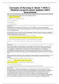 Concepts of Nursing II&colon; Week 7 HESI 2 - Medical surgical Latest Update 100&percnt; Guaranteed&period;