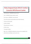 Police Sergeant Exam NFLST Verified Correctly 100&percnt;&sol;Newest Update
