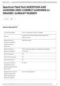 Spectrum Field Tech QUESTIONS AND ANSWERS &lpar;100&percnt; CORRECT ANSWERS&rpar; A&plus; GRADED &vert; ALREADY PASSED&excl;&excl;