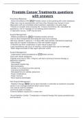 Prostate Cancer Treatments questions  with answers