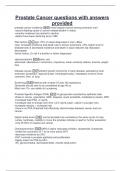 Prostate Cancer questions with answers  provided 