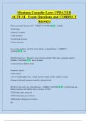 Montana Casualty Laws UPDATED  ACTUAL  Exam Questions and CORRECT  Answers 