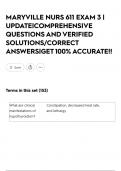 MARYVILLE NURS 611 EXAM 3 &vert; UPDATE&vert;COMPREHENSIVE QUESTIONS AND VERIFIED SOLUTIONS&sol;CORRECT ANSWERS&vert;GET 100&percnt; ACCURATE&excl;&excl;