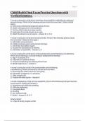 Child Health Final Exam Practice Questions with Verified Solutions&period;
