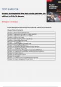 Project Management&colon; The Managerial Process &lpar;6th Edition&rpar; by Erik W&period; Larson &ndash; Complete Test Bank for Chapters 1&ndash;18