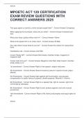 MPOETC ACT 120 CERTIFICATION  EXAM REVIEW QUESTIONS WITH  CORRECT ANSWERS 2025 