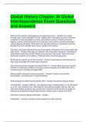 Global History Chapter 36 Global Interdependence Exam Questions and Answers 