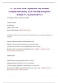 EC 250 Final Exam - Questions and Answers  &lpar;Complete Solutions&rpar;-100&percnt; Verified By Experts&excl;- Graded A&plus; &comma; Guaranteed Pass&excl;