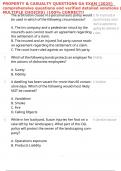PROPERTY & CASUALTY QUESTIONS GA EXAM &lpar;2025&rpar; comprehensive questions and verified detailed solutions &lpar; MULTIPLE CHOICES&rpar; &vert;100&percnt; CORRECT&excl;&excl;