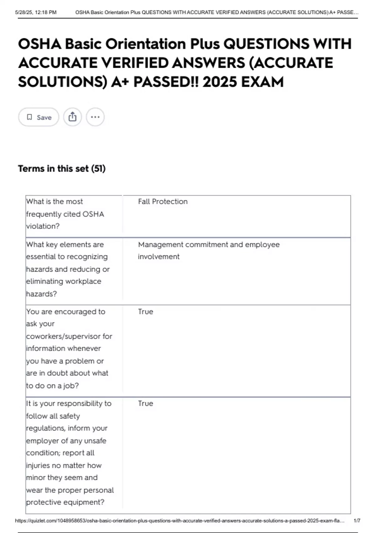 OSHA Basic Orientation Plus QUESTIONS WITH ACCURATE VERIFIED ANSWERS ...