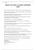 MUCO 120 TEST 2 LATEST UPDATED  2025