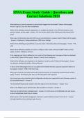 SNSA Exam Study Guide &vert; Questions and Correct Solutions 2025&sol;2026