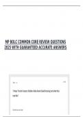 MP BOLC COMMON CORE REVIEW QUESTIONS 2025 WITH GUARANTEED ACCURATE ANSWERS 