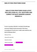 NGN ATI PEDS PROCTORED EXAM LATEST 