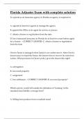 Florida Adjuster Exam&colon; Complete Study Guide with Practice Questions & Solutions 