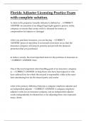 Florida Adjuster Exam Bundle&colon; All-in-One Study Guide&sol;complete tests