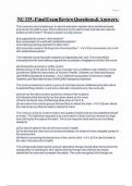 NU 335 - Final Exam Review Questions & Answers&period;