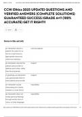 CCHI Ethics 2025 UPDATE&vert; QUESTIONS AND VERIFIED ANSWERS &lpar;COMPLETE SOLUTIONS&rpar; GUARANTEED SUCCESS &vert;GRADE A&plus;&excl;&excl; &lpar;100&percnt; ACCURATE&rpar; GET IT RIGHT&excl;&excl;