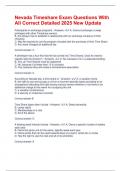 Nevada Timeshare Exam Questions With All Correct Detailed 2025 New Update
