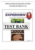 Solutions Manual for Design and Analysis of Experiments&comma; 10th Edition Douglas Montgomery &lpar;All Chapters&rpar; A&plus;