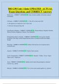 BIO 230 Unit 1 Quiz UPDATED  ACTUAL  Exam Questions and CORRECT Answers 