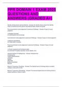 PPR DOMAIN 1 EXAM 2025 QUESTIONS AND ANSWERS &lpar;GRADED A&plus;&rpar; 