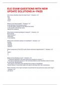 ELE EXAM QUESTIONS WITH NEW UPDATE SOLUTIONS A&plus; PASS