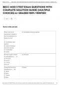 BECC MOD 3 TEST EXAM QUESTIONS WITH COMPLETE SOLUTION GUIDE&rpar; &lpar;MULTIPLE CHOICES&rpar; A&plus; GRADED 100&percnt; VERIFIED