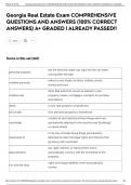Georgia Real Estate Exam COMPREHENSIVE QUESTIONS AND ANSWERS &lpar;100&percnt; CORRECT ANSWERS&rpar; A&plus; GRADED &vert; ALREADY PASSED&excl;&excl;
