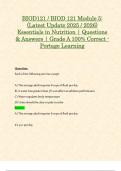 BIOD121 &sol; BIOD 121 Module 5&colon; &lpar;Latest Update 2025 &sol; 2026&rpar; Essentials in Nutrition &vert; Questions & Answers &vert; Grade A 100&percnt; Correct - Portage Learning