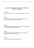 ENGLISH FOR BUSINESS STUDIES UNIT 3 EXAM WITH CORRECT ANSWERS&excl;&excl;