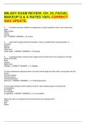 MILADY EXAM REVIEW&comma; CH&period; 24&comma; FACIAL MAKEUP Q & A RATED 100&percnt; CORRECT 2025 UPDATE&period;