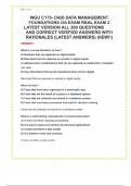 WGU C175-D426 DATA MANAGEMENT FOUNDATIONS OA EXAM ACTUAL EXAM 2 LATEST VERSIONS ALREADY GRADED A&plus;