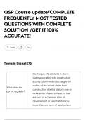 QSP Course update&sol;COMPLETE FREQUENTLY MOST TESTED QUESTIONS WITH COMPLETE SOLUTION &sol;GET IT 100&percnt; ACCURATE&excl;