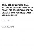 CPCU 552&comma; CP&L FINAL EXAM ACTUAL EXAM QUESTIONS WITH COMPLETE SOLUTION GUIDE &lpar;A&plus; GRADED 100&percnt; VERIFIED&rpar; LATEST VERSION 2025&excl;&excl;